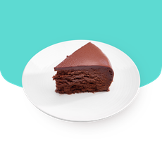 A slice of chocolate cake