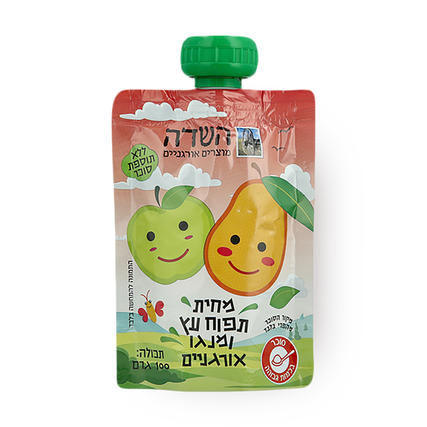 סקוויז תפוח עץ ומנגו אורגניים