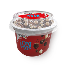 Yoplait Yogurt with crispy ballas On Top 2.4%
