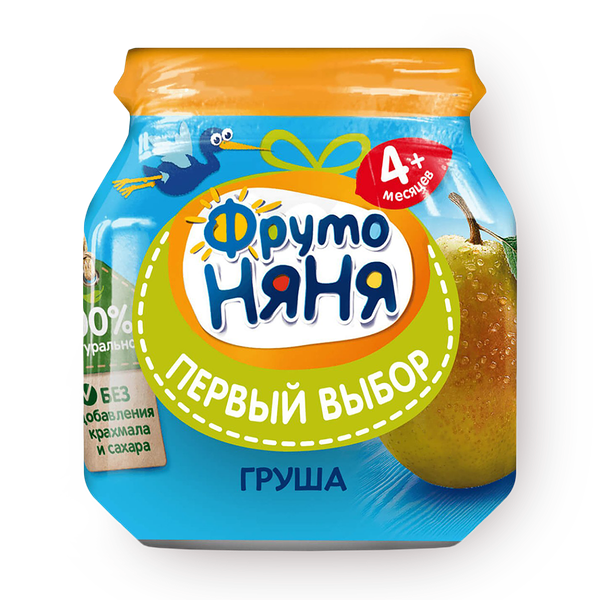 Пюре «ФрутоНяня» груша с 4 месяцев
