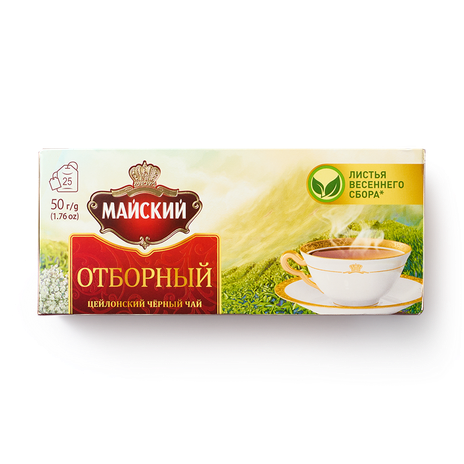 Чай чёрный Цейлон «Майский» в пакетиках, 25 шт. — купить с доставкой из ...