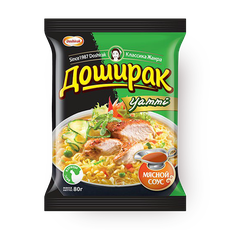 Лапша Yammy «Доширак» вкус курицы с мясным соусом, 80 г — купить с ...