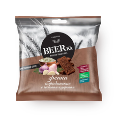 Гренки бородинские BEERka с чесноком и укропом + сметанный соус, 60 г ...