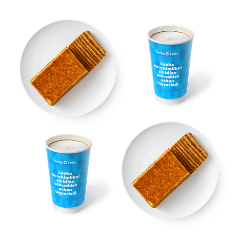 Два Медовика Victoria Cake замороженных + Пара Гранд Американо Молочная карамель «Яндекс Лавка»