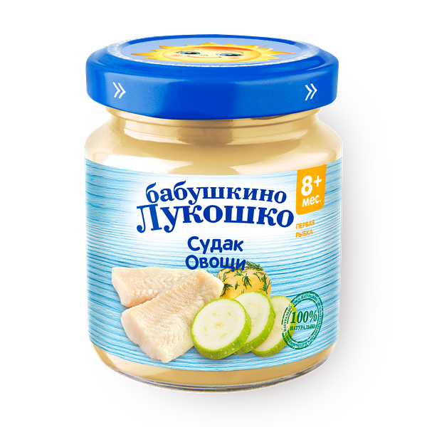 Пюре «Бабушкино лукошко» судак-овощи с 8 месяцев