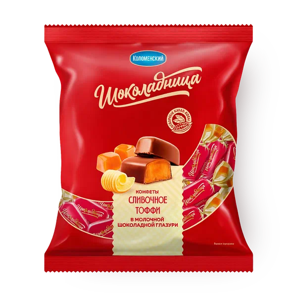 Конфеты Сливочное тоффи «Коломенский» «Шоколадница» в молочной шоколадной глазури
