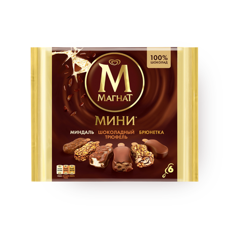Мороженое «Магнат» «Брюнетка», Миндаль», «Шоколадный трюфель» мини 294 ...
