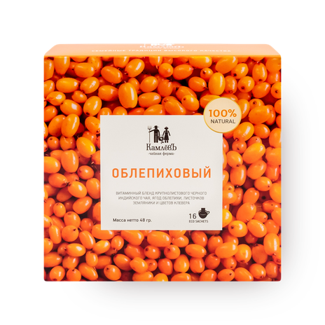 Чай чёрный «Чайная ферма Камлёвъ» облепиховый в фильтр-саше