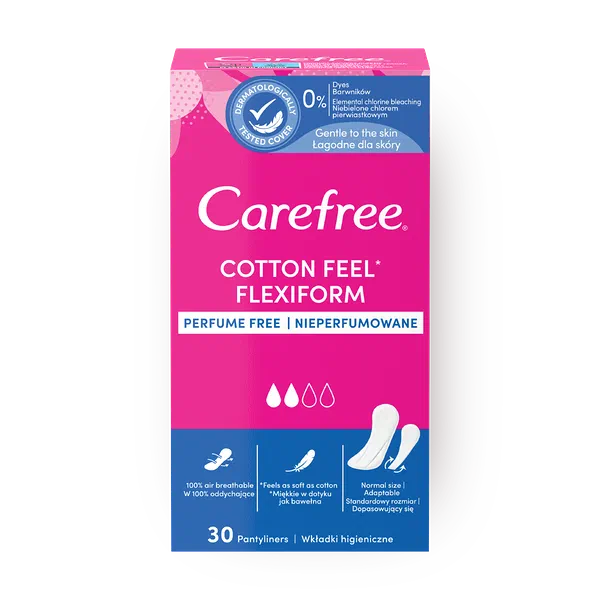 Прокладки ежедневные Carefree Cotton Feel Flexiform без запаха