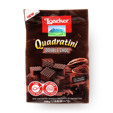 Loacker Quadratini Double chocolate wafers