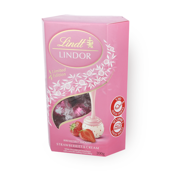 Lindt white choocolate with strawberries & cream