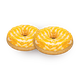 Tropical Mango Passionflower Donuts pair pack