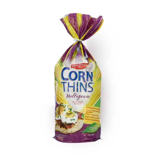 RealFood Corn Thins multigrain with 4 whole grains
