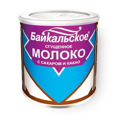 Молоко сгущённое с сахаром и какао «Байкальское», 380 г — купить с ...