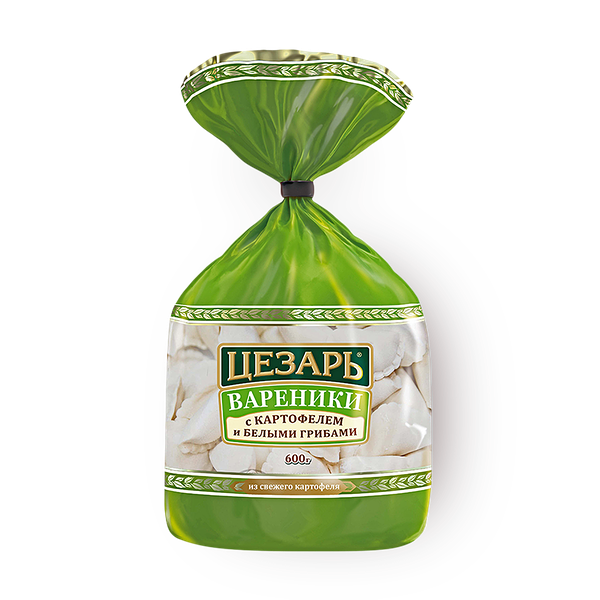 Вареники с картофелем и белыми грибами «Цезарь»