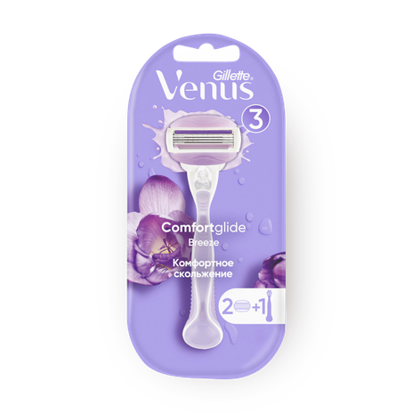 Станок бритвенный женский Gillette Venus Comfortglide Breeze + 2 кассеты
