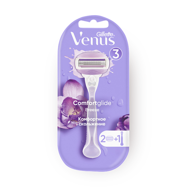 Станок бритвенный женский Gillette Venus Comfortglide Breeze + 2 кассеты