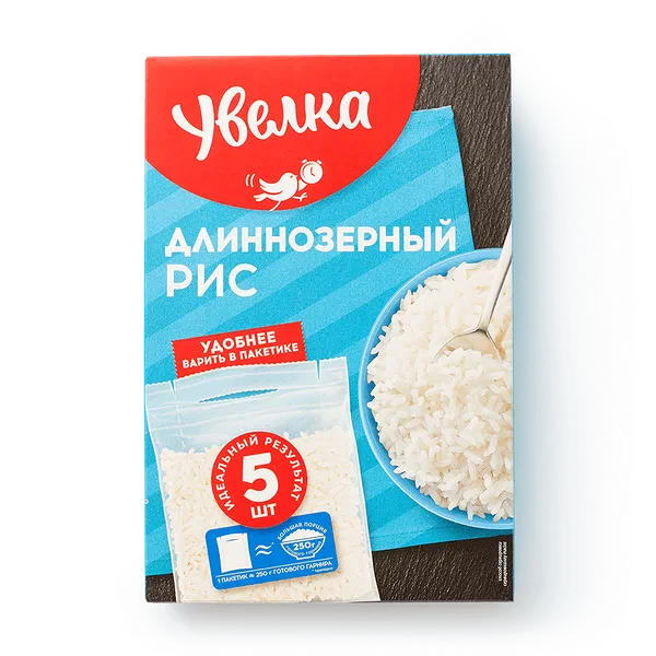 Рис длиннозёрный «Увелка» в варочных пакетах