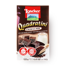 Loacker Quadratini Chocolate milk wafers