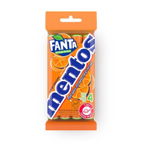 אריזת סוכריות מנטוס פאנטה תפוז