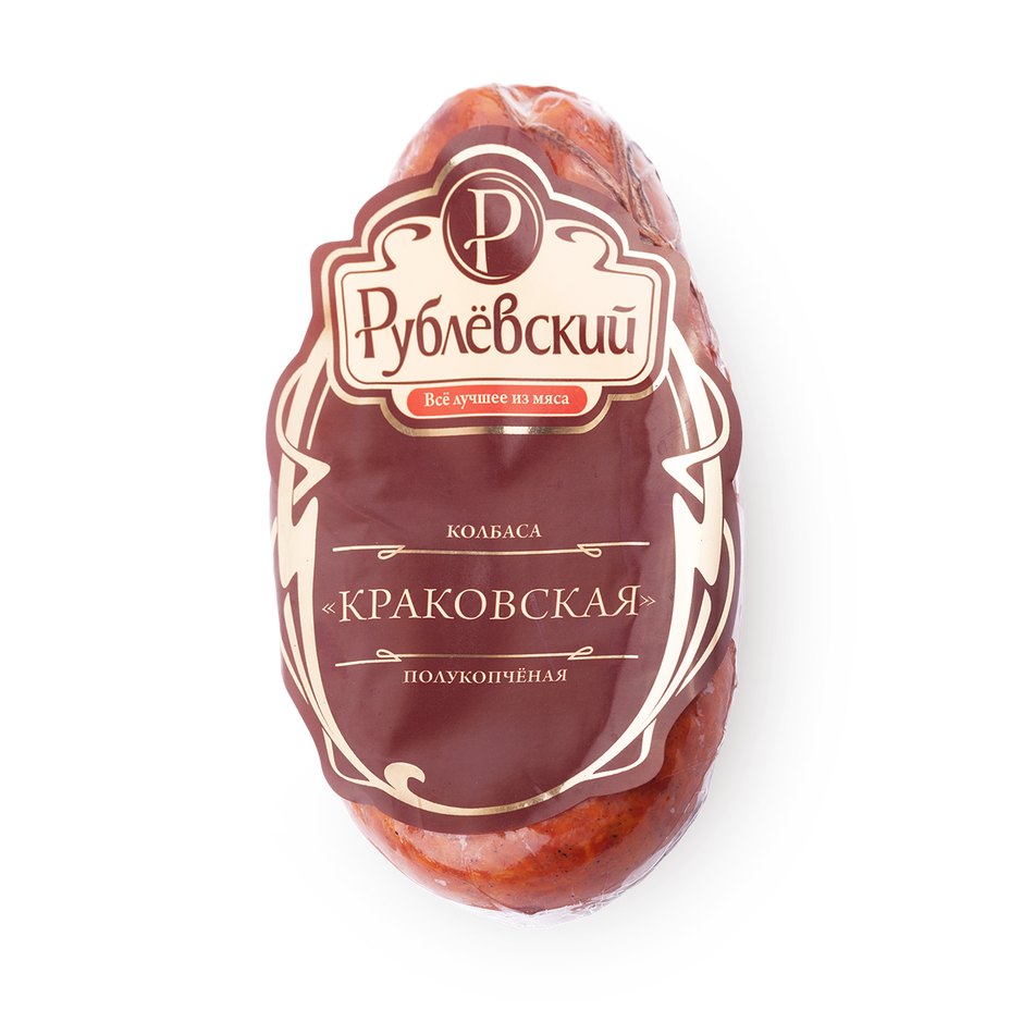 Колбаса краковская калории. Краковская колбаса Рублевская. Рублёвский Краковская. Колбаса Краковская Престиж 350г вес. Колбаса Краковская Престиж 350г вес Leify,t.