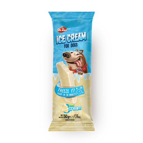 חטיף גלידה לכלבים בטעם שמנת