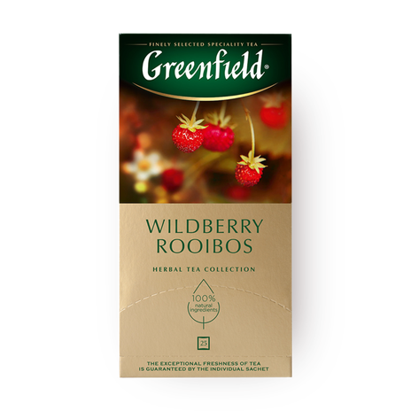 Чай травяной Wildberry Rooibos Greenfield в пакетиках