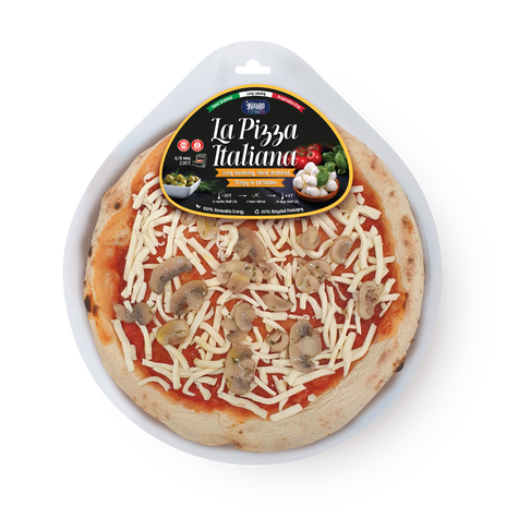 Pizza with added mushrooms and truffle mushroom flavor