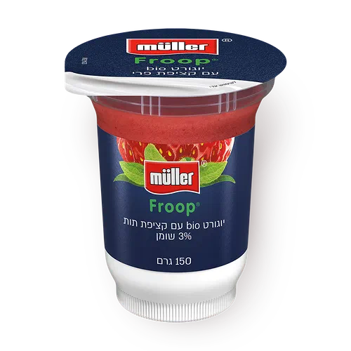 Muller Froop Strawberry yogurt 3% 150 g — buy in Ramat Gan with delivery  from Yango Deli