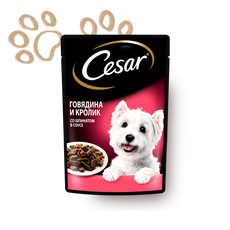 Корм для собак Cesar говяди­на-кролик