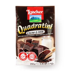 Loacker Quadratini Milk chocolate wafers