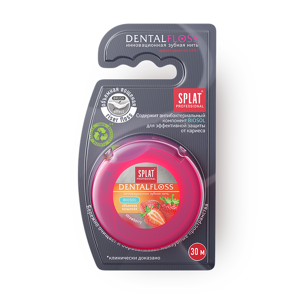 Зубная нить Splat Professional клубника 30 м
