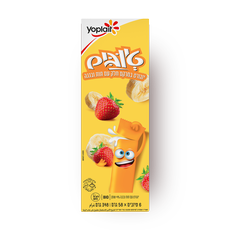 Yoplait Tube strawberry banana flavored yogurt 4%