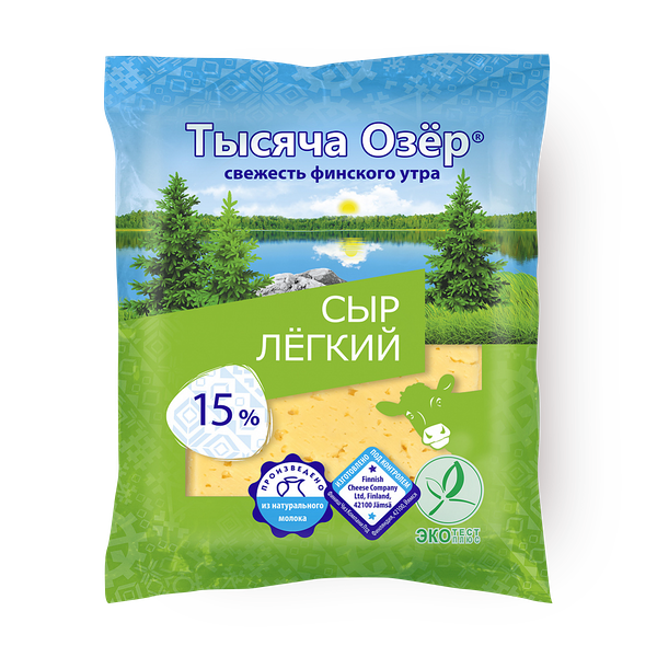 Сыр лёгкий «Тысяча Озёр» 15%