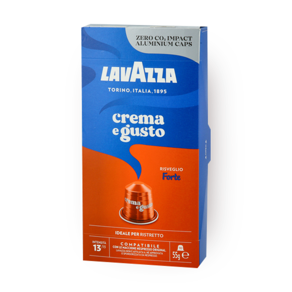 Lavazza Crema Gusto Forte coffee capsules strength level 13