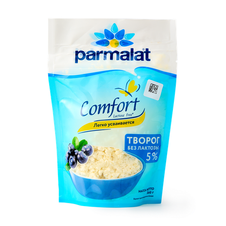 Творог рассыпчатый безлактозный 5% Comfort Parmalat