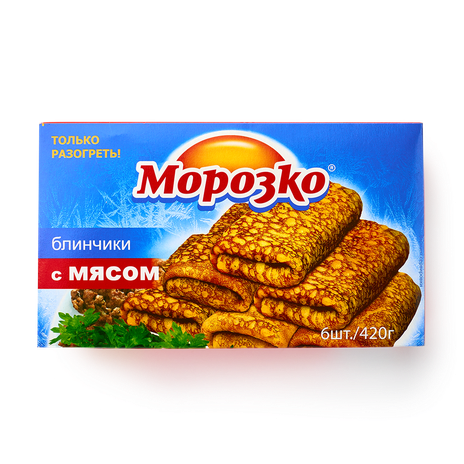 Блинчики «Морозко» с мясом замороженные