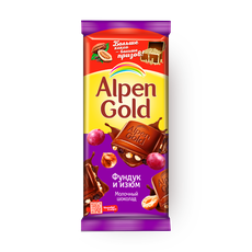 Шоколад Фундук и Изюм Alpen Gold