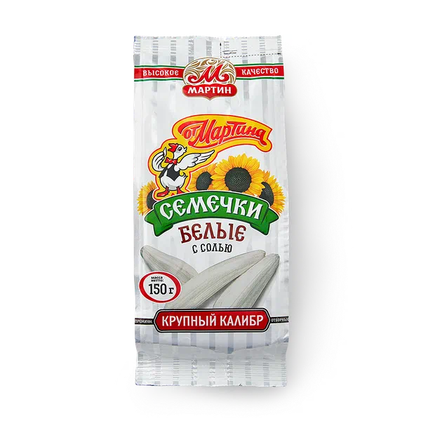 Семечки полосатые «От Мартина» суперсолёные крупный калибр, 150 г ...