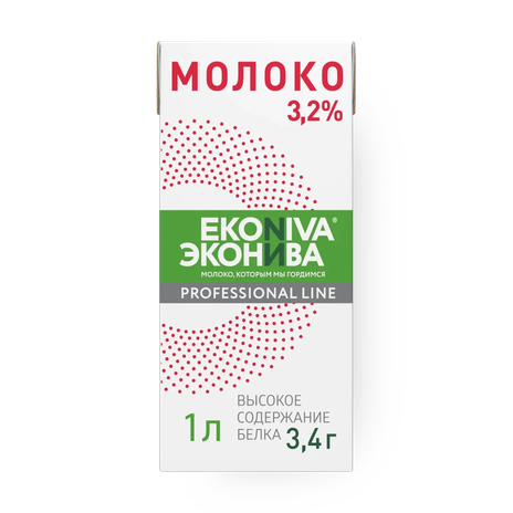 Молоко ЭкоНива Professional line 3,2%