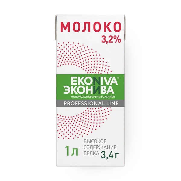 Молоко ЭкоНива Professional line 3,2%