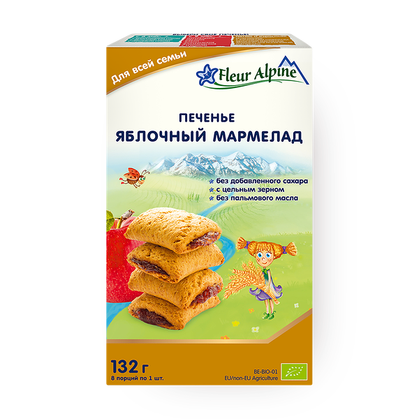 Печенье Fleur Alpine яблочный мармелад