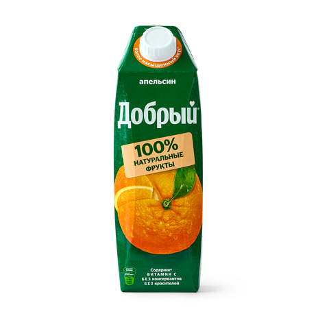 Нектар Апельсин «Добрый», 1 л — купить с доставкой из Яндекс Лавки