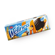 Печенье Wellness апель­синовое в шокола­де