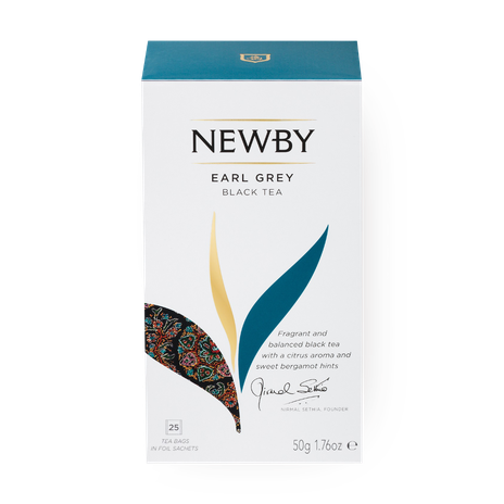 Чай чёрный Earl Grey Newby с бергамотом в пакетиках, 25 шт. — купить с ...
