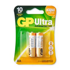 Батарейки GP Ultra Alkaline АА, 2 шт. — купить с доставкой из Яндекс Лавки