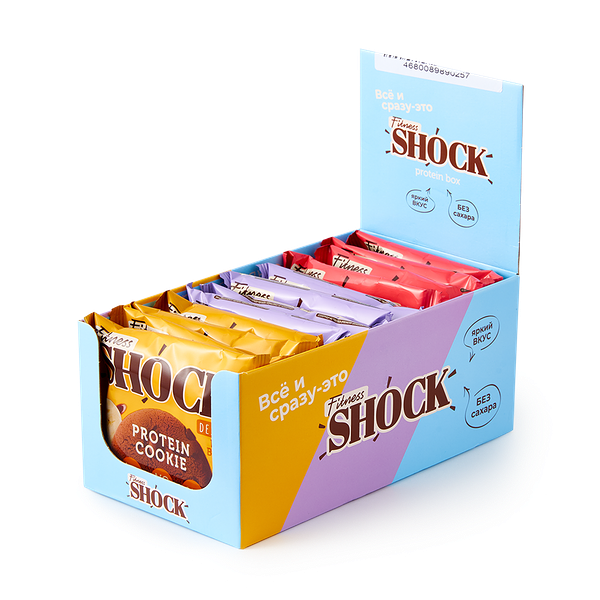 Печенье протеиновое FitnesShock Dessert ассорти 12 шт.