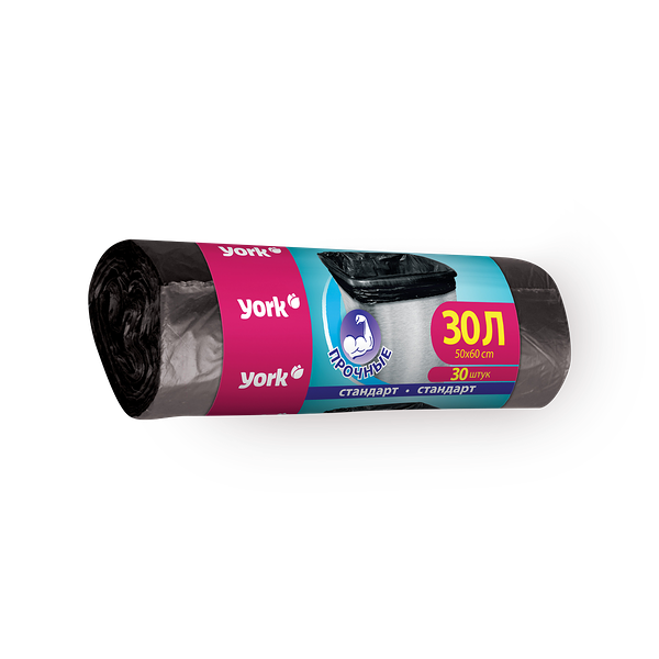 Мешки для мусора York 30 л Стандарт прочные