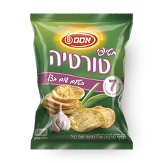 Tortilla Onion and garlic flavored snack