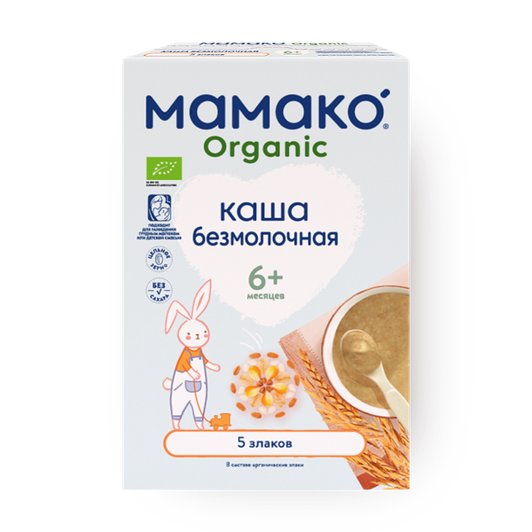 Каша безмолочная 5 злаков «Мамако» Organic c 6 месяцев